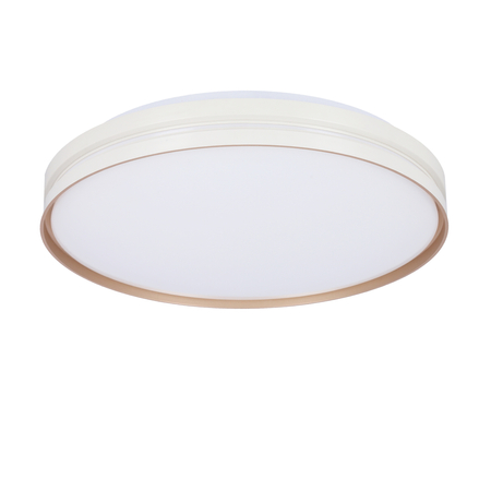 MONTANA LAMPA SUFITOWA PLAFON BIAŁY+ZŁOTY 24W LED 40 CM KLOSZ BIAŁY