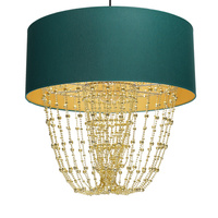 Milagro - Lampa wisząca ALMERIA GREEN/GOLD 1xE27