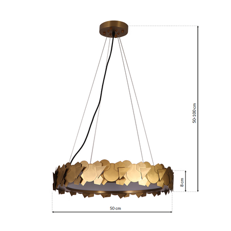 Milagro - Lampa wisząca SOHO GOLD 24W LED