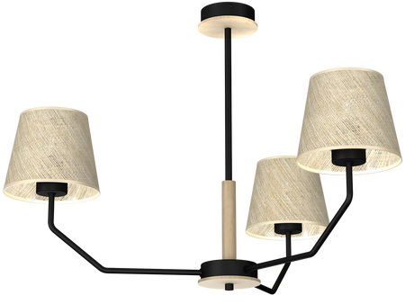 Milagro - Lampa wisząca ETNA Black 3xE27