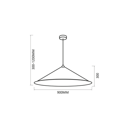 Milagro - Lampa wisząca Fuji Ø90cm 1xE27