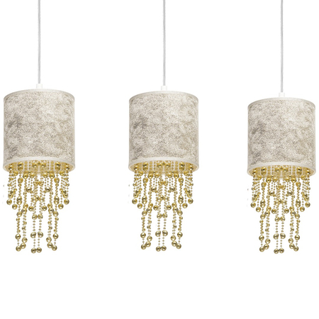 Milagro - Lampa wisząca ALMERIA WHITE/GOLD 3xE27