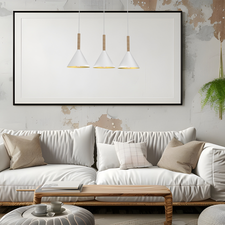Milagro - Lampa wisząca PERU WHITE 3xE27