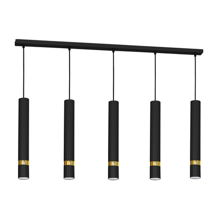 Milagro - Lampa wisząca JOKER BLACK/GOLD 5xGU10