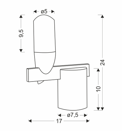 LAMPA STOŁOWA SAKAI 1 CZARNY
