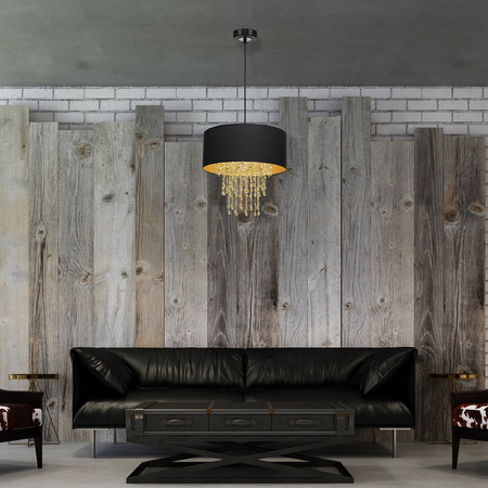 Milagro - Lampa wisząca ALMERIA BLACK/GOLD 1xE27