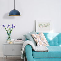 Milagro - Lampa wisząca BETA NAVY BLUE/GOLD 1xE27 35cm