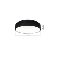 Plafon OHIO BLACK 40W LED 3000K-4000K Ø450mm