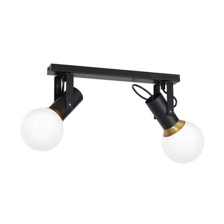 Milagro - Lampa sufitowa AURIS BLACK 2xE14
