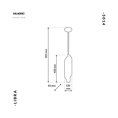 Milagro - Lampa Wisząca LIBRA 6xE14