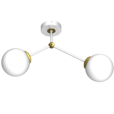 Milagro - Lampa sufitowa JOY WHITE / GOLD 2xE14