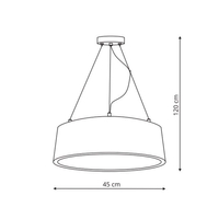 Lampa wisząca Malaga szara LED 3000K