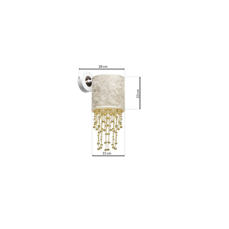 Milagro - Kinkiet ALMERIA WHITE/GOLD 1xE27