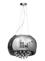 Lampa Szklana Stalowy krople wody 50cm