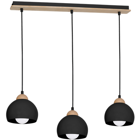 Milagro - Lampa wisząca DAMA BLACK 3xE27