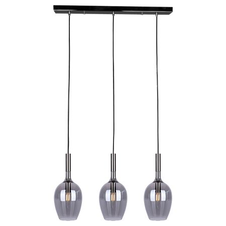 Milagro - Lampa wisząca LUGANO SMOKED 3xE14