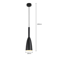 Lampa wisząca Solin 1 czarna 1xE27