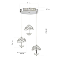 Milagro - LAMPA WISZĄCA VENUS  3x5W LED