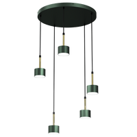 Milagro - Lampa wisząca ARENA GREEN/GOLD 5xGX53