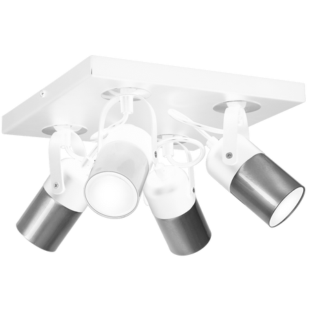 Milagro - Lampa sufitowa WILSON WHITE 4xGU10