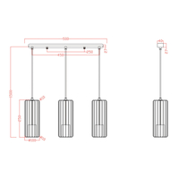 Lampa wisząca Sintra czarna 3xGU10