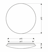 MAGNUS LAMPA SUFITOWA PLAFON 36W LED 49CM KLOSZ BIAŁY 4000K