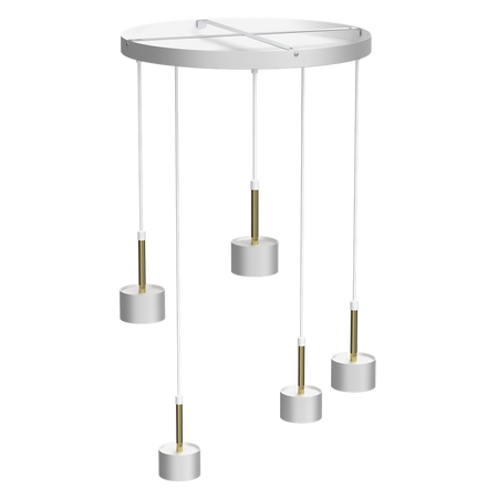 Milagro - Lampa wisząca ARENA WHITE/GOLD 5xGX53