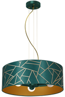 Milagro - Lampa wisząca ZIGGY WHITE Gold/Bottle green  3xE27