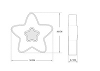 LAMPA  LED Dziecięca Różowa Gwiazdka 44W+Pilot DL-H03