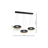 Milagro - LAMPA WISZĄCA RONDO NERO 36W LED