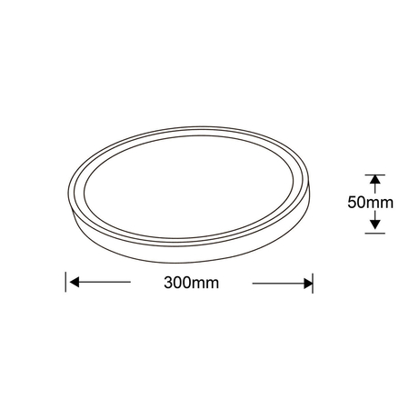 Plafon Vegas 30 cm biały LED 4000K