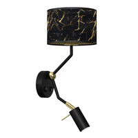 Milagro - Kinkiet SENSO Black/Gold 1xE27 + 1x mini GU10