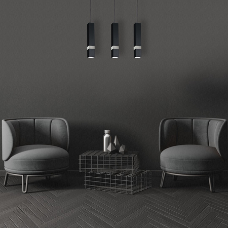 Milagro - Lampa wisząca VIDAR BLACK/CHROME 3xGU10