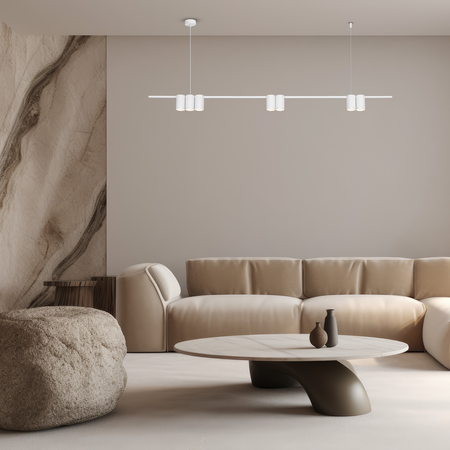 Milagro - Lampa wisząca (listwa) GENESIS WHITE 7xGU10