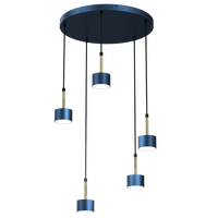 Milagro - Lampa wisząca ARENA BLUE/GOLD 5xGX53