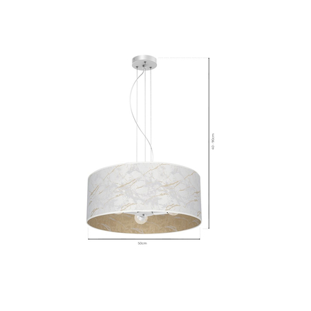 Milagro - Lampa wisząca SENSO White/Gold 3xE27
