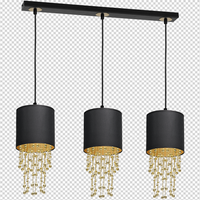 Milagro - Lampa wisząca ALMERIA BLACK/GOLD 3xE27