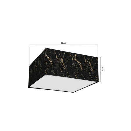Milagro - Lampa sufitowa SENSO Black/Gold kwadrat 2xE27