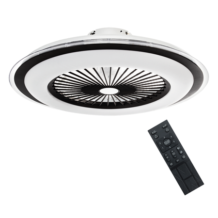 Milagro - Plafoniera LED ZONDA BLACK 48W z wentylatorem