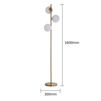 Lampa podłogowa Dorado złota 3xE14