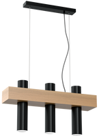 Milagro - Lampa wisząca WEST BLACK 3xGU10