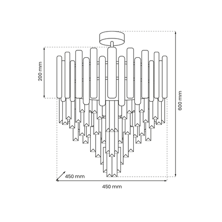 Milagro - Lampa sufitowa MADISON GOLD 9xE14