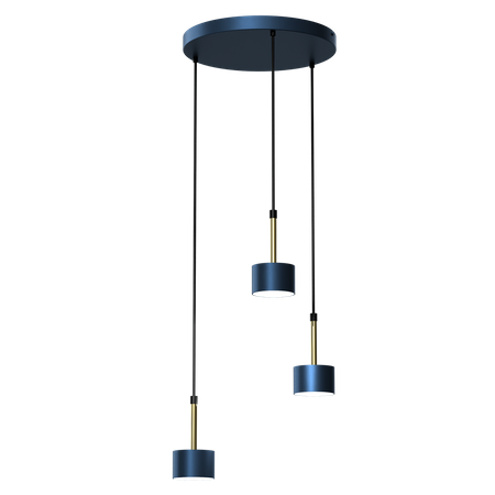 Milagro - Lampa wisząca ARENA BLUE/GOLD 3xGX53