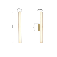 Kinkiet Linea 45 cm złoty LED CCT