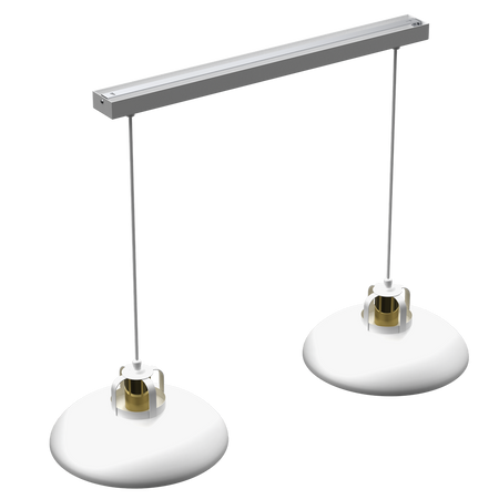 Milagro - Lampa wisząca FELIX WHITE/GOLD 2xE27