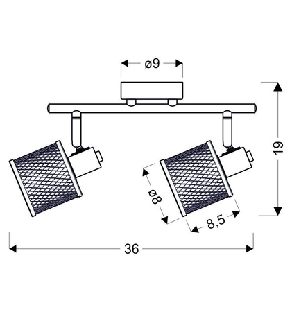 LAMPA SUFITOWA CANABERA KAWOWE ZŁOTO 2X40W E14 KLOSZ BURSZTYNOWY