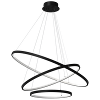 Milagro - Lampa wisząca ROTONDA BLACK 93W LED