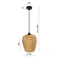 Lampa wisząca BOHO BERN 1xE27 Kobi Design