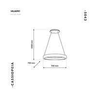 Milagro - Lampa Wisząca CASSIOPEIA 8,5W LED