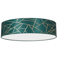 Milagro - Lampa sufitowa ZIGGY GREEN Gold/Bottle green 3xE27 Ø60cm